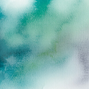 梦幻蓝绿渐变水彩背景图