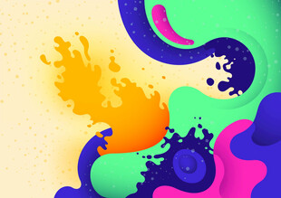 多彩流体艺术抽象图案