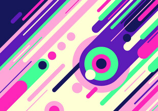 炫彩几何线条抽象背景图