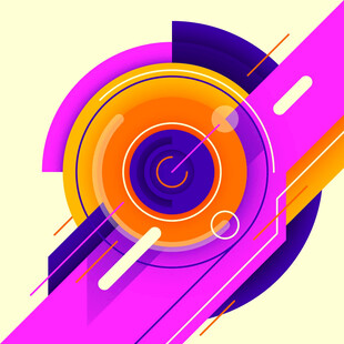 炫彩几何抽象艺术图案