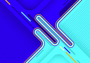 炫彩几何线条抽象背景图