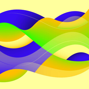 多彩波浪抽象图案设计