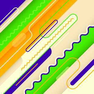 多彩几何线条抽象背景图