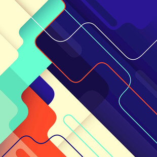 多彩几何线条抽象背景图