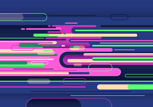 炫彩线条几何抽象背景图