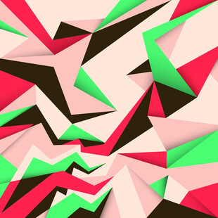 多彩几何立体抽象图案