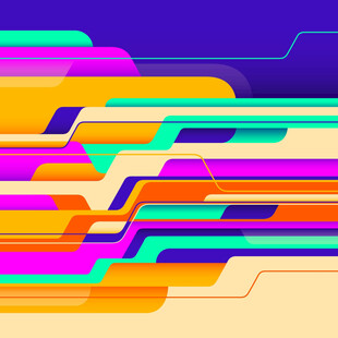 多彩几何线条抽象背景图