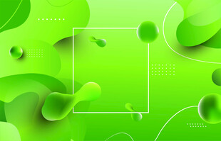 清新绿色流体背景图案