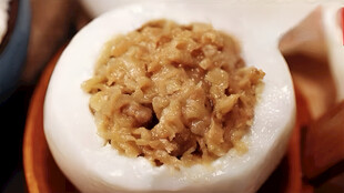 咸蛋黄肉松汤圆