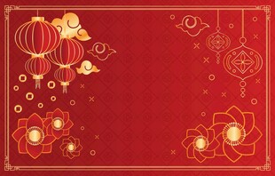 喜庆中式红色节日背景图