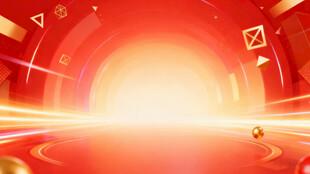 红色炫光舞台背景