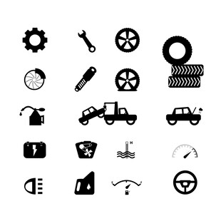 汽车维修保养图标集合