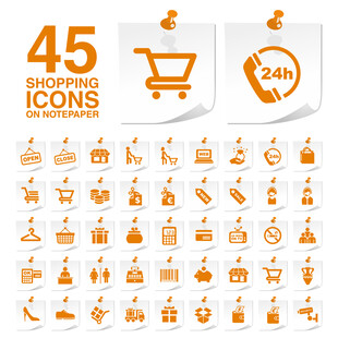 45个购物主题图标集合