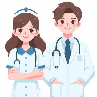 医护人员形象插画