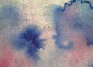 抽象水彩晕染艺术画面