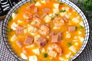 虾仁豆腐火腿羹