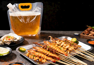 精酿啤酒配美味烧烤