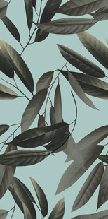 水墨风叶片图案背景