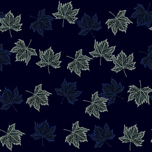 深蓝色背景枫叶图案