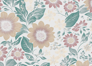复古花卉图案壁纸