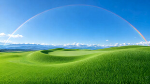 草原上的绚丽彩虹