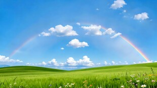 草原上的美丽彩虹