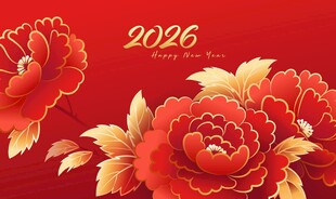 2026年牡丹贺岁图