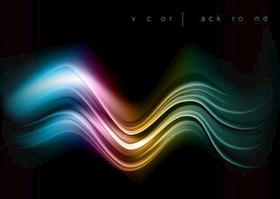 炫彩波浪动感背景图