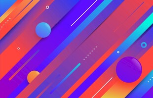 炫彩几何抽象背景图案