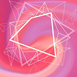梦幻几何线条抽象背景图