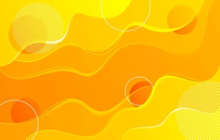 动感黄色波浪抽象背景图