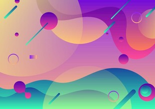 梦幻多彩流体抽象背景图