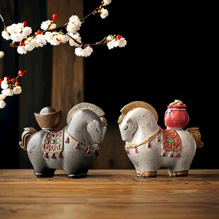 马驹摆件