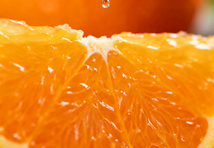 橙子果肉特写
