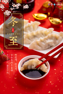 冬至饺子美食图
