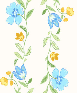 水彩花卉图案装饰边框