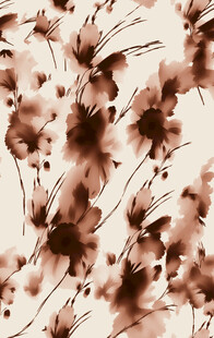 水墨花卉抽象纹理图案
