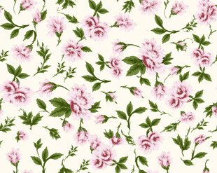 粉色花卉无缝图案背景