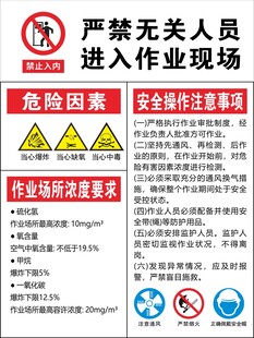 作业现场提示牌