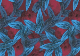 红蓝交织叶片图案纹理