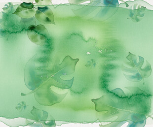 绿色水彩抽象艺术纹理