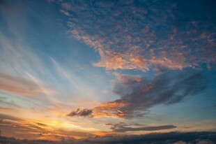 壮丽天空晚霞美景