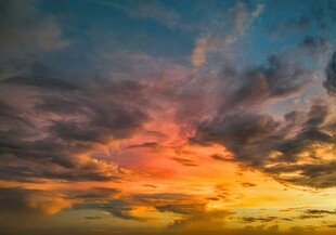 绚丽晚霞天空美景