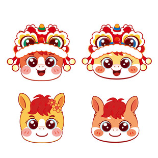 可爱卡通动物头饰形象