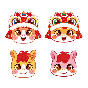 可爱动物卡通头饰形象