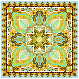 精美复古风几何花纹图案