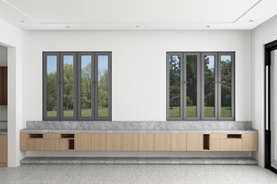 现代简约风厨房室内窗边储物柜