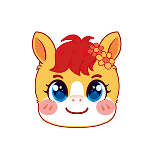 可爱小马卡通头像