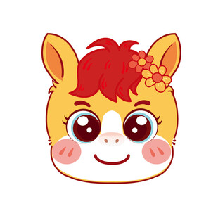 可爱小马卡通头像