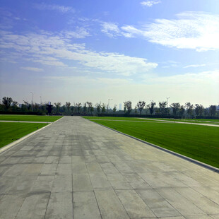 宽阔平坦的户外水泥道路
